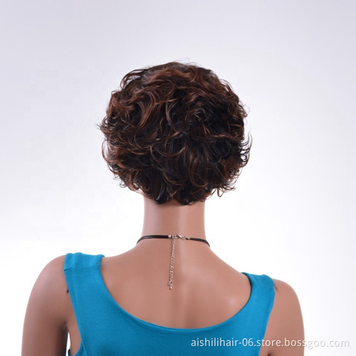 Hot fashion lifelike natural short wig wig headgear for black women in Europe and the USA